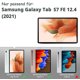 thumbnail image 2 of Funda compatible con Samsung Galaxy Tab S7 FE 12.4 5G/ S8+ Plus 5G 2022/ S7+ Plus 12.4 - Ultrafina con función soporte Funda de piel sintética fina, 2 of 5