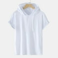 thumbnail image 4 of T-Shirt de Sport à Manches Courtes pour Hommes, Décontracté, Uni, Mode, à Capuche, 4 of 9