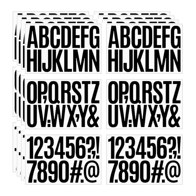 Stickers de vinilo con letras Jiepuxiter de 3" impermeables, 384 piezas