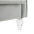 thumbnail image 5 of 2+3 Seat Sofa Set Velvet Crystal Buckle Uphostered Sofa with 4 Plush Pillows, Modern Living Room Couch with Removable Cushion and Crystal Feet, Gray, 5 of 7