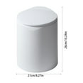thumbnail image 3 of AuroraX Odor Seal Office Trash Can with Press Top Lid Stylish White Small 2 Gallon Garbage Container Basket Plastic Minimalist Trash Bin for Dormitory Living Room Bathroom Kitchen, 3 of 6