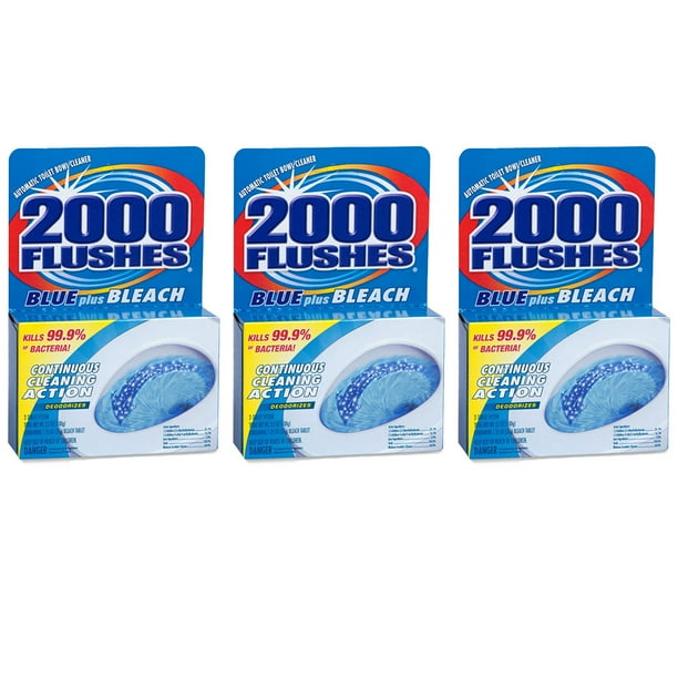 2000 Flushes Continuous Cleaning Action Toilet Bowl Cleaner with Bleach