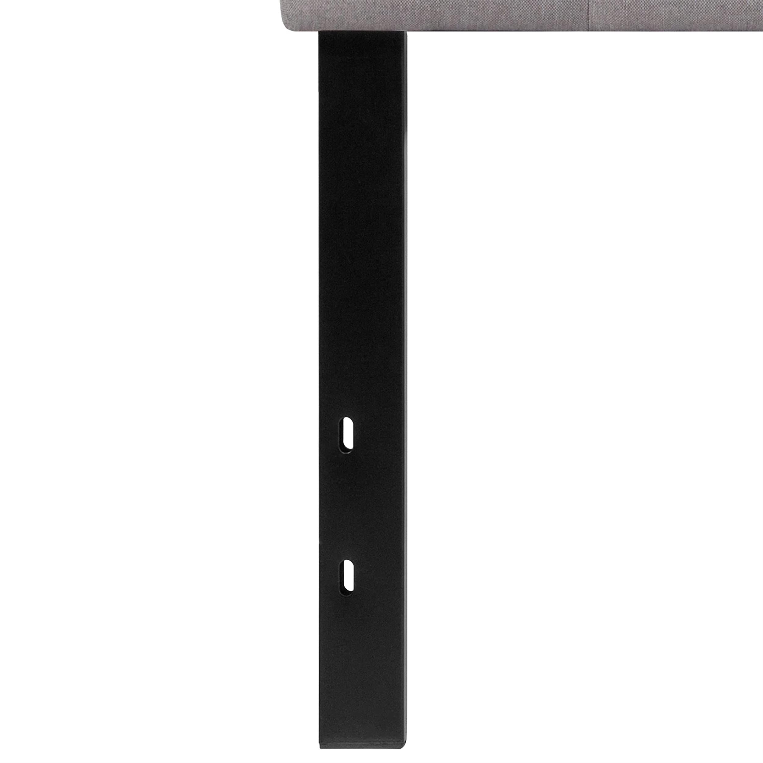 Bowery Hill Modern Tufted Twin Panel Headboard in Light Gray