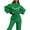 Green, variant on Sweatsuits Women 2 Piece Outfit Jogger Set Hoodie Top and Loose Fit Wide Leg Pants Tracksuit Set Trouser Suit Casual Fitness Set Sports Suit Valentine's Day