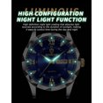 thumbnail image 5 of Reloj impermeable que brilla en la oscuridad con doble calendario para hombre, 43 mm, 5 of 5