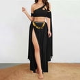 thumbnail image 2 of Womens Fashion 2026 Lingerie for Women Rave Outfits for Festival Sexy Costume Outfit Mesh Sheer Bra Top High Waist Split Maxi Skirt, 2 of 5
