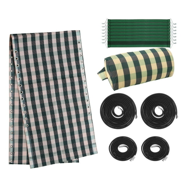 Tela de reemplazo para silla de gravedad Uxcell 63"x17" con kit de cordones para patio y piscina, verde