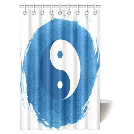 Mypop Ying Yang Decor Shower Curtain Clic Yin Motif With Mypop Ying Yang Decor Shower Curtain Clic Yin Motif With Brushstrokes Water Design Aquatic
