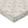 thumbnail image 4 of Ambesonne Leafy Design Fitted Sheet, Delicate Leaves Print, Twin Size, Eggshell Pale Salmon, 4 of 5