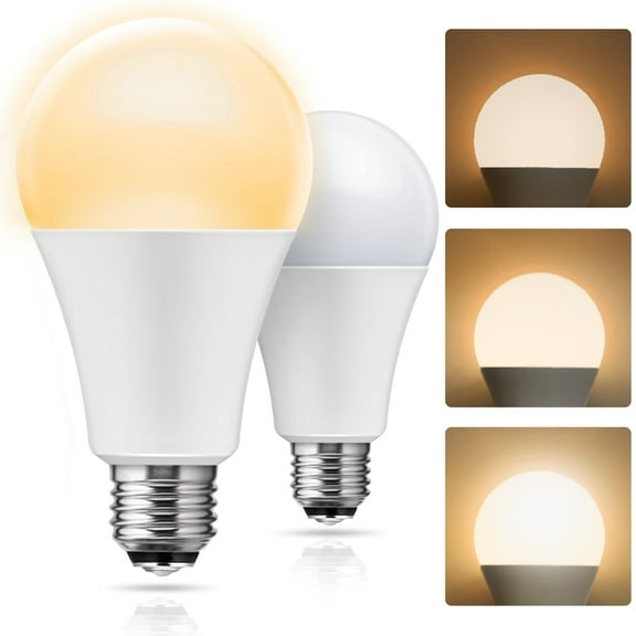YANSUN 3 Way LED Light Bulb 50/100/150W Equivalent Warm White 3000K E26 Medium Base 600LM/1250LM/1850LM A21 for Desk Lamps, Floor Lamps