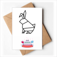 thumbnail image 1 of Origa Rabbits Geometric Shape Happy Birthday Greeting Cards Envelopes Blank, 1 of 3