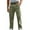 #Army Green, variant on DPTALR George Men's Elastic Waist Cargo Pants，Casual Loose Fit Lightweight Workwear Pull On Pants,Army Green,Big and Tall Men XXXXL