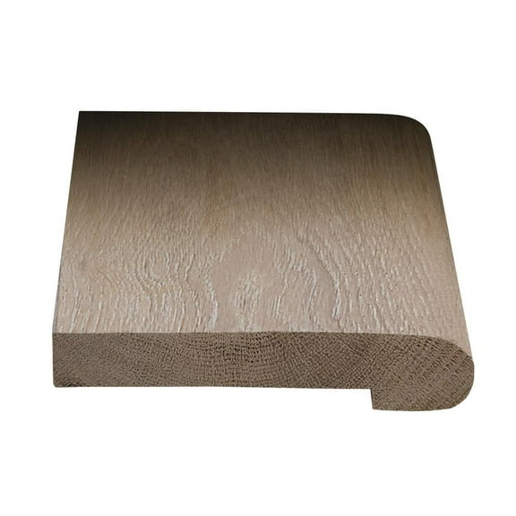Stair Nosing - 5/8" Thick x 2-3/8" Wide x 78" Long Solid Wood European White Oak - For Flooring Color Pacific Fog