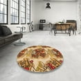 thumbnail image 4 of Ahgly Company Machine Washable Indoor Rectangle Transitional Yellow Orange Area Rugs, 7' x 9', 4 of 7