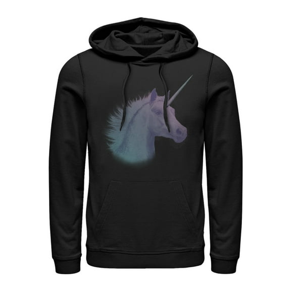 Men's Lost Gods Lucky Unicorn  Pull Over Hoodie Black Large