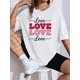 thumbnail image 1 of Camiseta estampada de San Valentín - Cuello redondo, algodón, corte ajustado, informal, para mujer, con diseños de rosas y corazones, regalo perfecto para Año Nuevo 2025 para adultos, hombres y mujere, 1 of 6