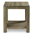 thumbnail image 3 of Cyon 28 Inch Side End Table Washed Gray and Brown Wood Open Shelf - Saltoro Sherpi, 3 of 5