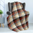 thumbnail image 4 of Plaid Soft Flannel Fleece Blanket, Checkered Squares Pattern with Colorful Quilt Design Abstract Geometric Arrangement, Cozy Plush for Indoor and Outdoor Use, 60" x 80", Multicolor, by Ambesonne, 4 of 5