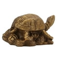 thumbnail image 1 of Brass Tortoise Statue, Fine Carving Brass Statue Tortoise Shape Long Lasting Decoration Great Gift Collection Easy Clean  For Gift Giving For Housewarming, 1 of 8