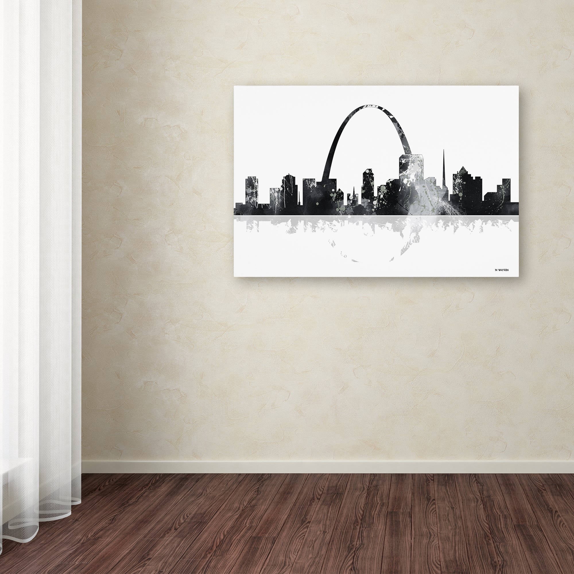 Trademark Fine Art "St Louis Missouri Skyline" Canvas Art by Marlene Watson