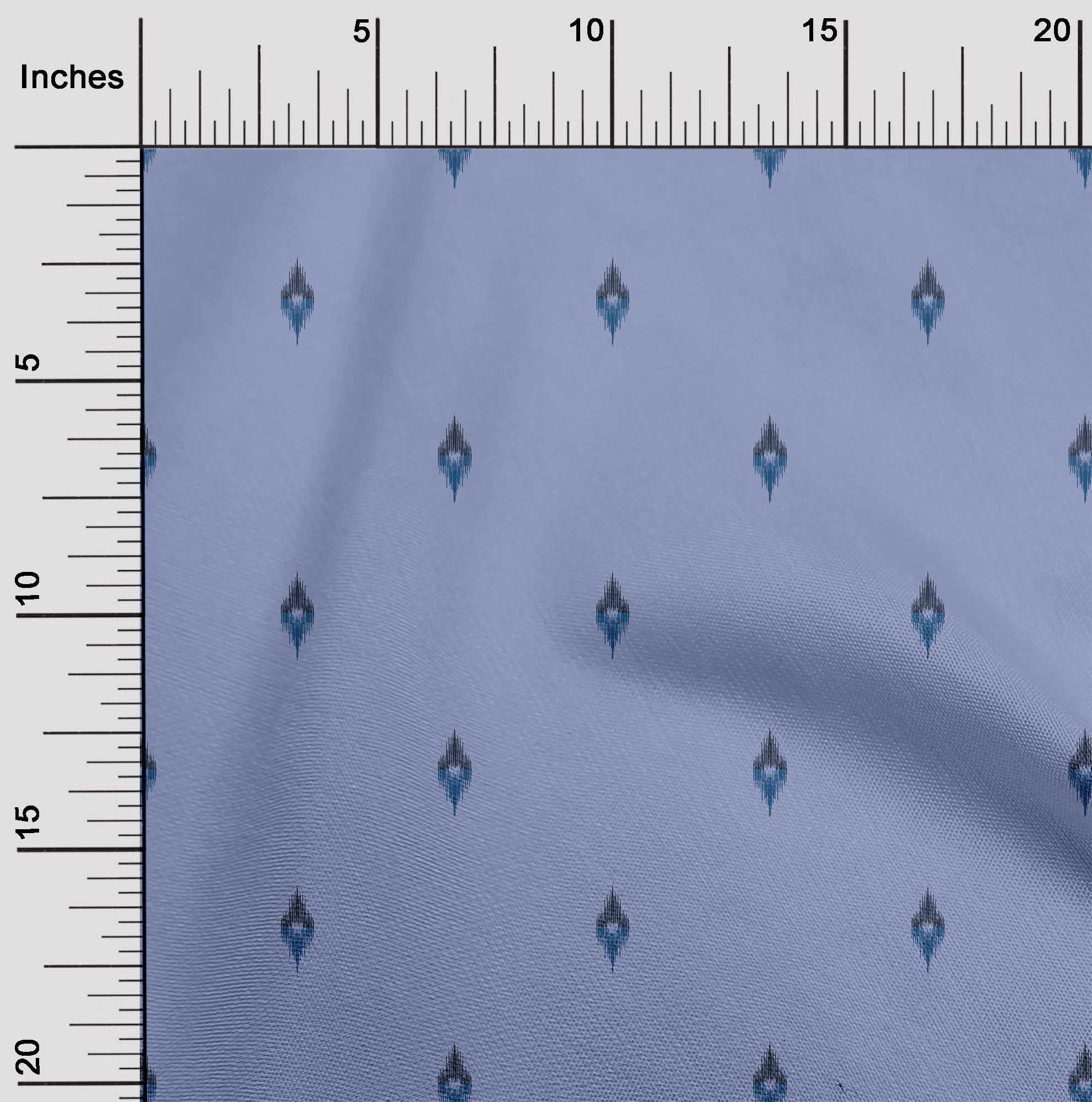 oneOone Cotton Poplin Fabric Small Motif Ikat Print Fabric By The Yard ...