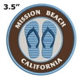 thumbnail image 2 of Mission Beach, California 3.5 Inch Iron Or Sew On Embroidered Fabric Badge Patch Ocean Beach, Salt Life Iconic Series, 2 of 2