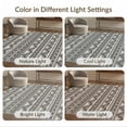 thumbnail image 7 of ODIKA 4'x6' Gray Cream Oak Geometric Design Washable Area Rug Intricate Pattern with Machine Ease for Bedroom, Reading Nook, Pet Friendly & Non-Shedding, 7 of 7