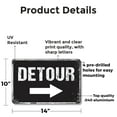 thumbnail image 2 of Detour Highway Road 10 Inch x 14 Inch Novelty Aluminum Metal Sign Orange Means Reroute Durable Weatherproof Perfect for Garages Man Caves Game Rooms Fun Gift for Drivers Collectors Road, 2 of 6