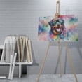 thumbnail image 4 of Hippie Rottweiler Portrait Watercolor Tie-Dye Vintage Styles Horizontal Matte Canvas Poster Rottie Dog Lover Gifts Idea Wall Art Home Decor - 00014, 4 of 5