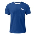 thumbnail image 5 of Mans T-Shirts Plus Size Short Sleeve Solid Color Crew Neck Casual Loose Summer Outdoor Sports Breathable Beach Shirts, 5 of 7