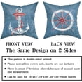 thumbnail image 5 of GZHJMY Navy Blue Nautical Throw Pillow Covers Coastal Anchor Rudder Beach Set of 2 Outdoor Throw Pillows Decorative Cushion Covers for Couch Bed Sofa 16x16 Inches Pillowcases, 5 of 7