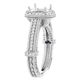thumbnail image 3 of 10K White Gold Natural Smoky Topaz Ring Cushion 7x7mm Diamond Accent, size 9, 3 of 4