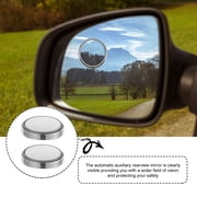 BESTYASH Rotatable Side Mirror for Cars Silver 2 Pairs Useful Rearview Mirror Provide More Visibility