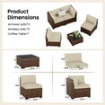 thumbnail image 5 of MRUAKA 5 Pieces Patio Conversation Set, Outdoor Sectional PE Rattan Wicker Furniture Seat,Beige, 5 of 6