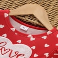 thumbnail image 6 of ZEHJUHAN Toddler Girls' Cute "LOVE" Embroidered Dress Round Neck Long Sleeve Ruffle Hem A-Line Princess Dress Red，12-18M, 6 of 11
