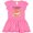 Raspberry with Polka Dots, variant on Inktastic My Granny Loves Me- little fox Girls Toddler Dress