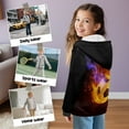 thumbnail image 7 of Chaqlin Flame Soccer Fluffy Hooded Pullover for Kids and Youth - Trendy Fall Jacket with Long Sleeve for Outdoor and Daily Wear, 7 of 7