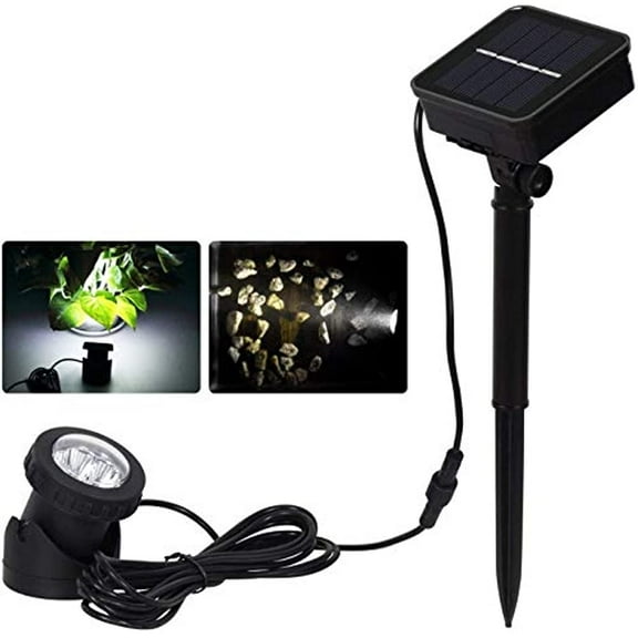 LINLIN Solar Pond Lights Underwater, Waterproof Submersible Lamps Underwater Spotlights Lights for Garden Pool Pond Yard Landscape Underwater Spotlights Outdoor Lighting