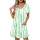 thumbnail image 1 of Vestido Corto de Verano Moda Gradiente Corto de Manga en V Cuello Vestido Casual, Poliéster Ligero de Verano, Lavado de Manos, 1 of 7