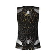 thumbnail image 5 of Picia Spiderweb Bats And A Spider Pattern Women's Workout Tank Top,Breathable Activewear,Slim Fit Athletic Top,Versatile Workout Moisture-wicking top-Small, 5 of 9