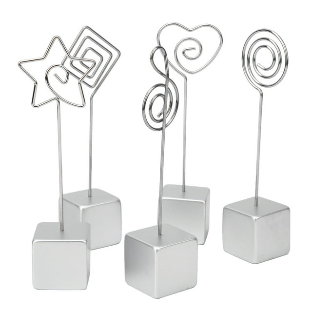 Soporte de Clip para tarjeta de notas, soporte para números de mesa, suministros de papelería de oficina, 5 uds.