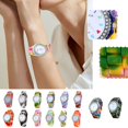 thumbnail image 6 of YZZZJZQL Watches For Women Tie Dye Silicone Strap Analog Quartz Wrist Watch Adjustable Buckle Casual Bling Fashion Timepiece Gift For Party, 6 of 6