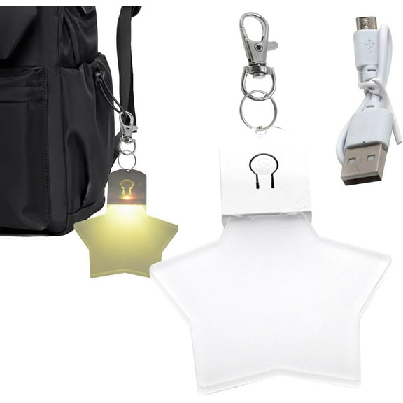 Purse LED Light Keychain | Mini Touch-Sensing Handbag Wallet Lamp | Rechargeable Battery Operated | 7-Color Sevens-Color LED | Alloy Acrylic Compact Portable