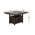 thumbnail image 5 of Miekor Furniture Dining Room Furniture Counter Height Dining Table w Butterfly Leaf Rustic Espresso Table w Storage Base 1pc Dining Table Only 65028, 5 of 6