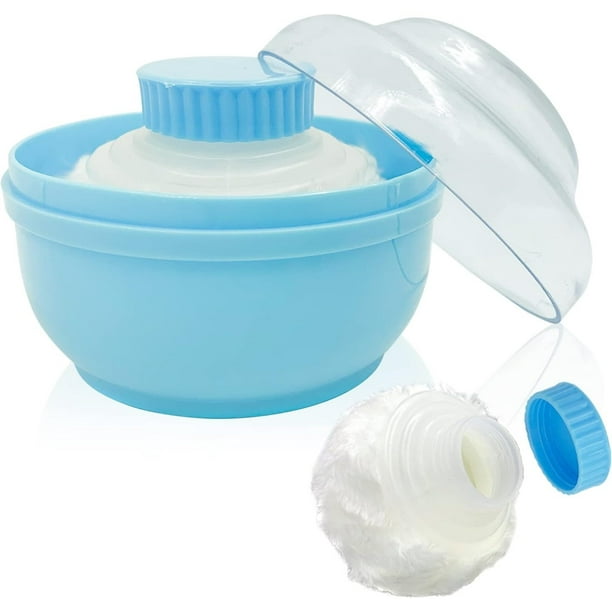 Contenedor de almacenamiento de polvo para el cuerpo, estuche grande para polvo para después del baño, de 3,5 pulgadas, caja para polvo para el cuidado del bebé, para la cara y el cuerpo, co