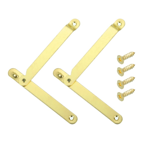 2Pcs 6.5"x0.43" Folding Lid Support Hinges, Left Side Lift Up Lid Stay Hinge Copper