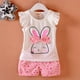 thumbnail image 1 of Ropa para niños, conjunto de verano para niños de 0 a 4 años, camisetas sin mangas para niñas, chaleco + Pantalones cortos, ropa de 2 uds, Top de algodón para niños, pijama 100 (3T) Gao Jinjia LED, 1 of 2