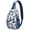 Blue-23, variant on Colorful Weed Sling Bag for Men & Women - Durable Chest Bag with Secure Zippers for Biking & Urban Use - Hemp Leaf & Marijuana Leaf Aesthetic