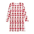 thumbnail image 4 of Cowsor Big Girls Long Sleeve Round Neck Dress Valentine Print Comfortable Stretch Fabric Ballet Practice Outfit for 4 to 14 Years Old Kids Dance Class Training, 4 of 5