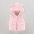 thumbnail image 2 of Toddler Baby Boys Girls Fleece Vest with Ear Button Sleeveless Jacket Kids Fall Winter Clothes Hooded Outerwear Coat, 2 of 9